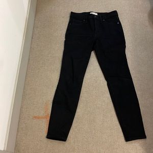 Madewell 9” High-Rise Black Skinny Jeans